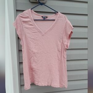Buffalo David Bitton Soft Pink Relaxed Tee Large